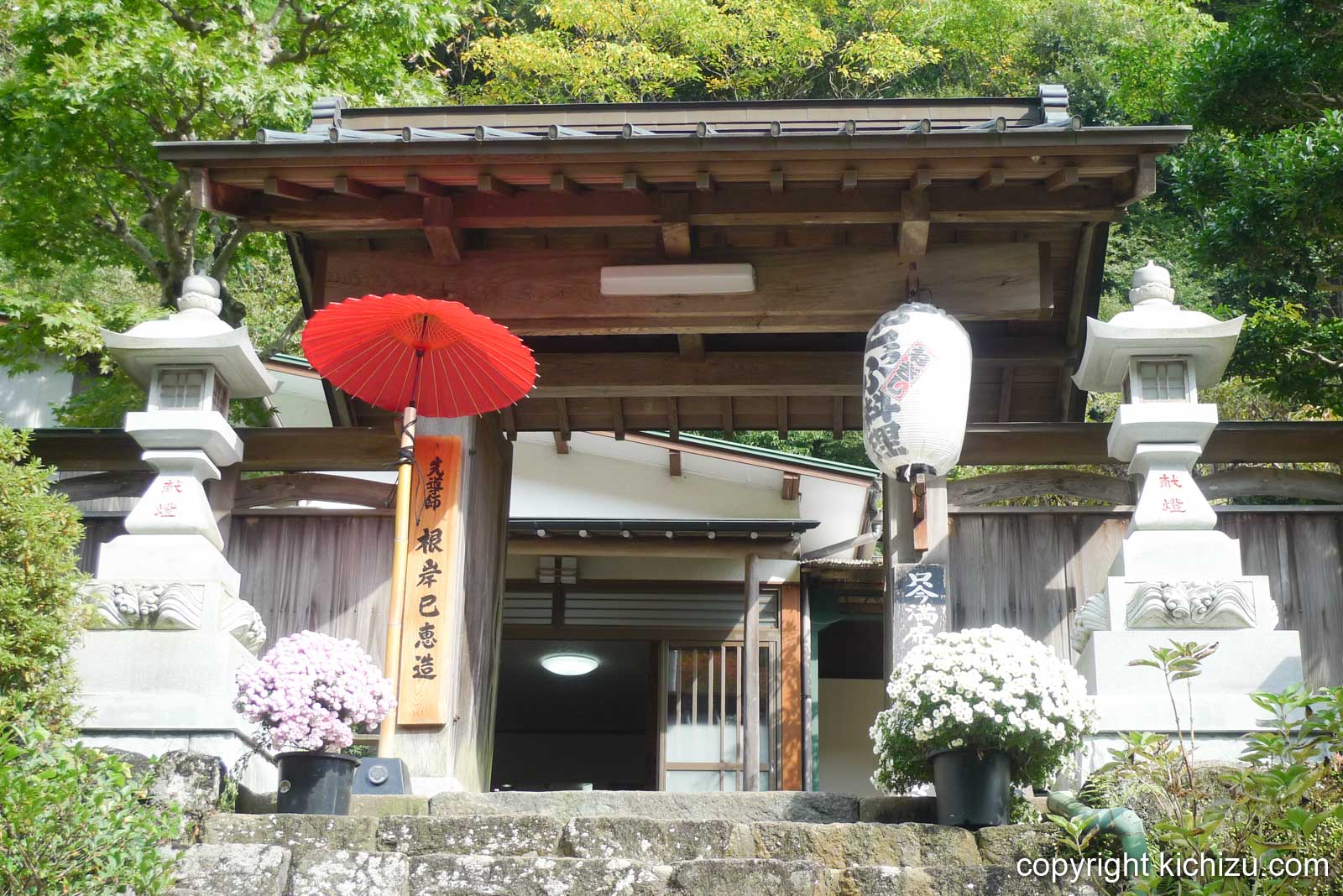 先導師 根岸巳恵造の門構え