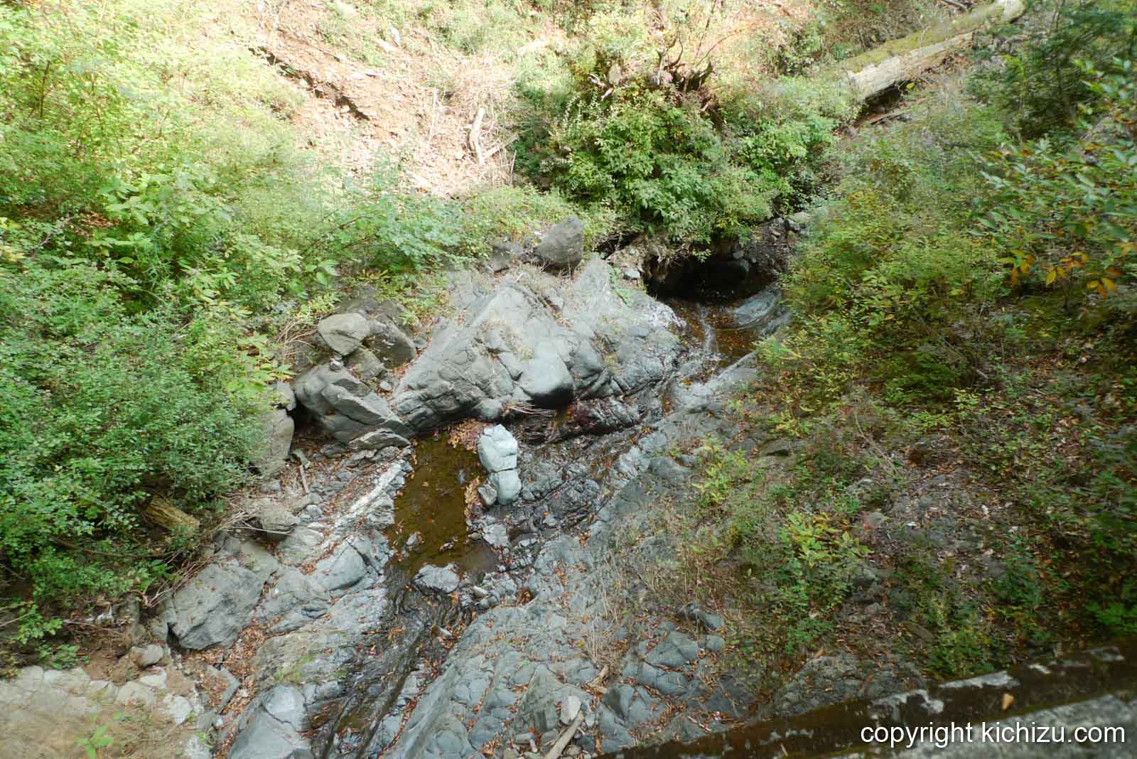 大山二重滝から見た小川