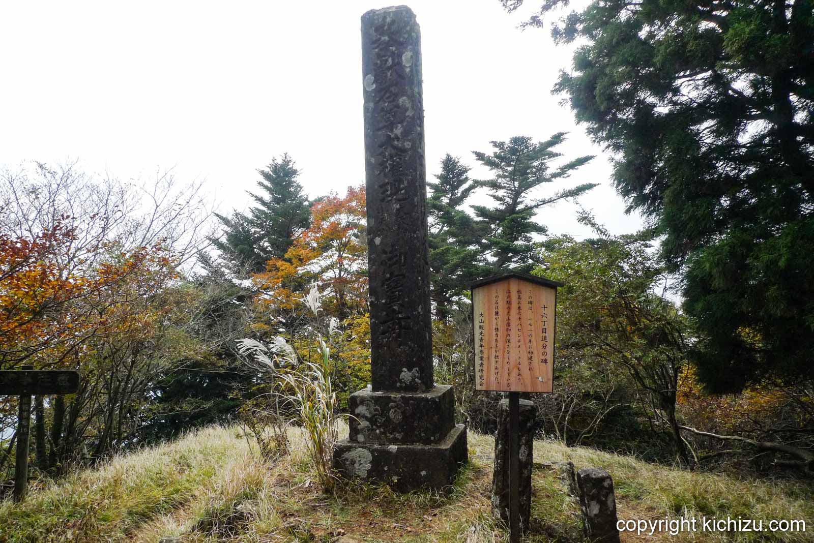 大山十六丁目追分の碑